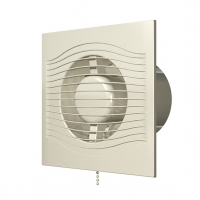 SLIM 4C Ivory, Вентилятор накладной SLIM D100 обр.клапан Ivory DICITI