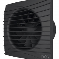 SILENT 5C Matt black, Вентилятор накладной SILENT D125 обр.клапан Matt black DICITI